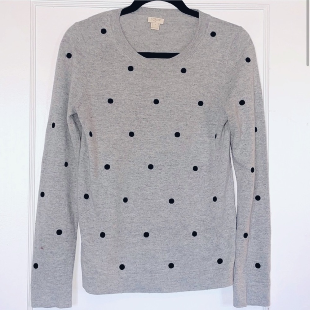 J Crew Factory Teddie Polka dot sweater, Size: Small